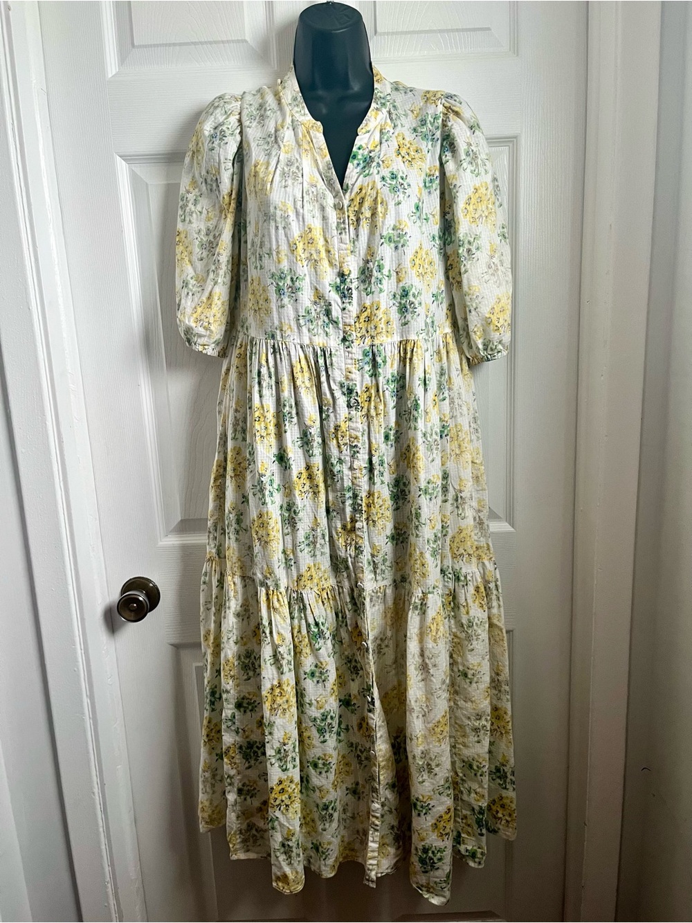 Paul & Joe X Uniqlo Dress Floral Maxi Medium Summer Cottagecore Short Sleeve